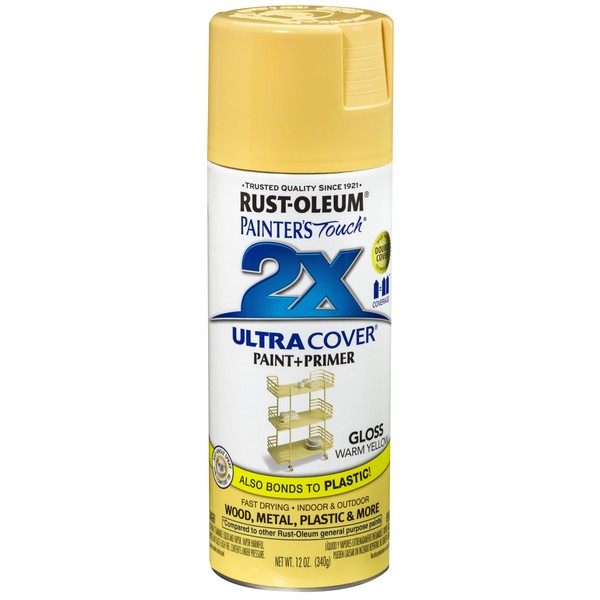 Rust-Oleum Spray Paint, Warm Yellow, Gloss, 12 Oz 249091